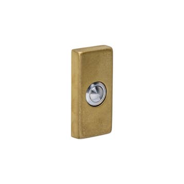 Intersteel deurbel rechthoekig 65x30x10mm verdekt - PVD, Verzenden, Nieuw