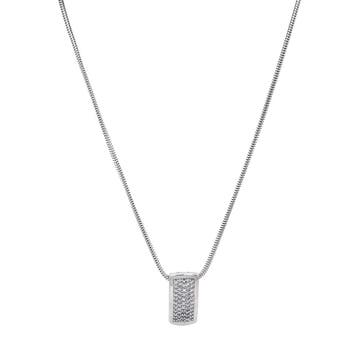 Witgouden collier met hanger 43 cm, Sieraden, Tassen en Uiterlijk, Kettingen, Verzenden, Zo goed als nieuw, Goud, Met hanger
