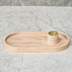 HOCHO Beukenhouten Dienblad met Kaarshouder – 200x100x35.., Ophalen of Verzenden, Nieuw