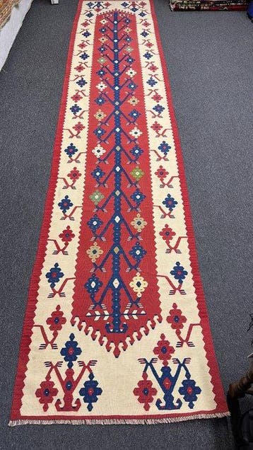 Kelim - 395 cm - 82 cm - Roemenië Kilim, Nieuw