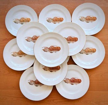 Richard Ginori - Tafelservies voor 12 (12) - Kreeft -