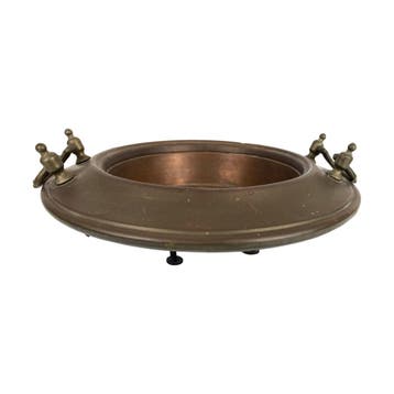 Antieke Spaanse koperen Vuurschaal / Basero - 42 cm., Ophalen of Verzenden