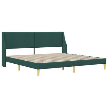 vidaXL Bedframe 202 x 204 x 96 cm aansluitplaat, Verzenden, Nieuw, Groen, Stof