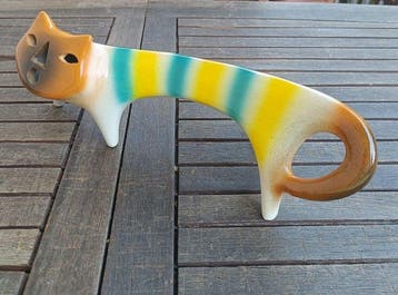 Roberto Rigon - Roberto Rigon - sculptuur, gatto - 12 cm -, Antiek en Kunst