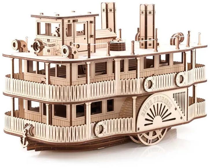 Eco Wood 3D Houten Rivier Radarboot DIY Modelbouw, Hobby en Vrije tijd, Modelbouw | Figuren en Diorama's, Nieuw, Verzenden