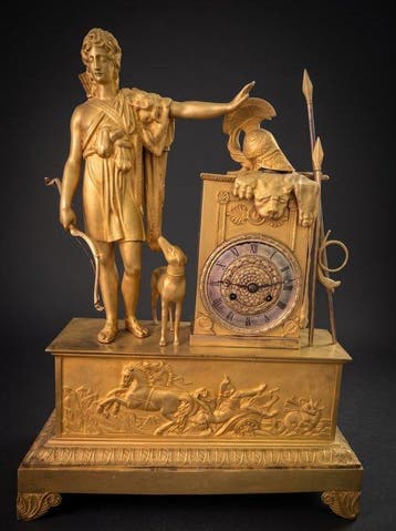 Figurale pendule - Antiek Brons - 1800-1850