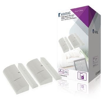 Draadloze Deur-Raam Sensor Konig - 2 Stuks, Doe-het-zelf en Verbouw, Alarmsystemen, Detector, Sensor of Melder, Nieuw, Raam of Deur