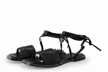 Shabbies Amsterdam Sandalen in maat 38 Zwart, Shabbies Amsterdam, Verzenden, Zwart, Sandalen of Muiltjes