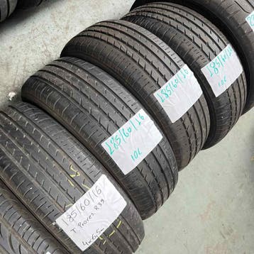 4 x Toyo 185-60-16 Zomerbanden 6,5mm, Gebruikt, 16 inch, Band(en), Personenwagen