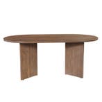 Mangohouten Eettafel Eilis 180x100 cm Walnoot, Huis en Inrichting, Tafels | Eettafels, Verzenden, Nieuw, Industriële meubels, Overige vormen