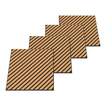 Akoestisch wandpaneel Vang 4-delig set 1,44 m² diagonaal eik, Verzenden, Nieuw