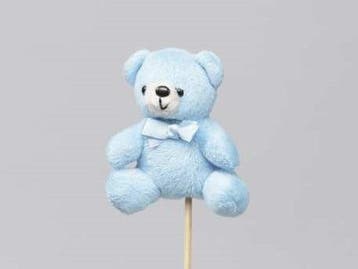 Bijsteker Pluche beertjes Blauw 9 cm pak 8 stuks, Ophalen of Verzenden, Nieuw