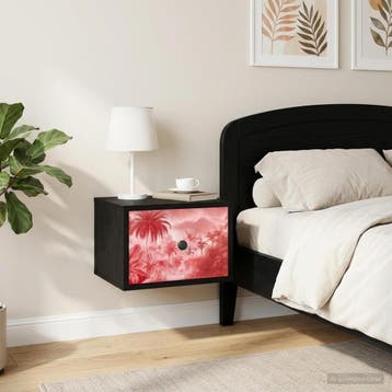 vidaXL Wandkastje AACHEN Zwart eiken 36 x 33 x 25 cm Bewerkt, Minder dan 45 cm, Verzenden, Nieuw, Minder dan 55 cm