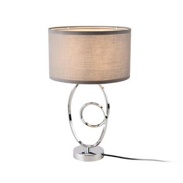 lux.pro Tafellamp Torquay bureaulamp 49,5 cm E14 chroom en g, Verzenden, Nieuw