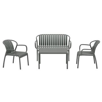 Garden Impressions Jade loungeset 4-delig - stone groen, Verzenden, Nieuw