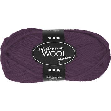 Melbourne wolgaren, L: 92 M, paars, 50 gr/ 1 bol, Nieuw