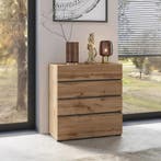 Ladekast Crotone - Eiken - 4 Lades, Huis en Inrichting, Kasten | Ladekasten, Verzenden, Nieuw