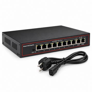DrPhone NetPower P8G2 - 8-poorts PoE+ Netwerkswitch - 2x Gig, Verzenden, Nieuw
