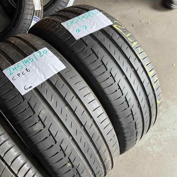 2 x Continental PremiumContact 6 245-45-20 Zomerbanden 6mm, Ophalen of Verzenden, Band(en), Personenwagen, 20 inch