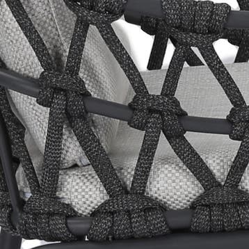 Matera dining tuinstoel antraciet rope, Ophalen of Verzenden, Nieuw