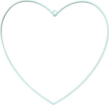 Metalen Hart hangend Turquoise Ø7 cm, Ophalen of Verzenden, Nieuw