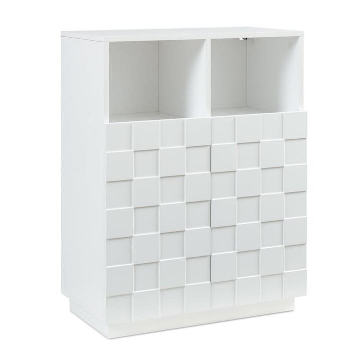 Commode Bopibobro 86x64x36 cm wit [en.casa], Huis en Inrichting, Kasten | Dressoirs, Verzenden