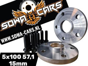 Spoorverbreders Spacers audi a3 vw golf 3 4 seat 5x100 15mm, Verzenden