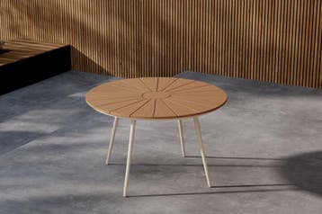 Ronde Tuintafel  Roos Beige –  Polywood 120 cm The Outsider, Verzenden, Nieuw