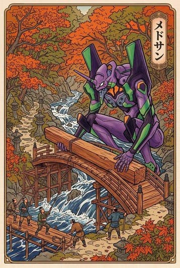 MEDSAN - Evangelion on the Autumn Bridge () -