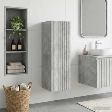 vidaXL Wand Gemonteerde Badkamerkast Betongrijs 33 x 34,5 x, Verzenden, Nieuw