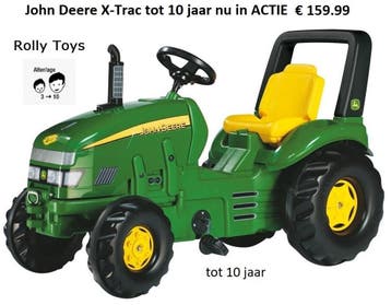 John Deere X-Trac met Beugel 035632 tot 10 jaar Rolly Toys, Kinderen en Baby's, Speelgoed | Buiten | Voertuigen en Loopfietsen