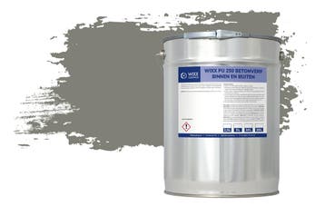 Wixx PU 250 Betonverf Buiten en Binnen RAL 7023 | Betongrijs, Verzenden, Nieuw, Verf, Grijs