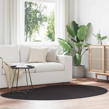vidaXL Tapijt HUARTE Zwart 140 x 200 cm Polyester, Verzenden, Nieuw, Zwart