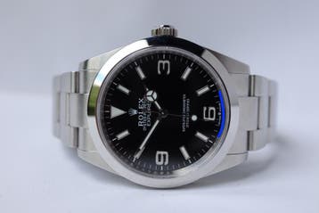 Horloge Rolex Explorer 40MM 10/2024 Full set, goede conditie, Staal, Polshorloge, Ophalen of Verzenden, Zo goed als nieuw