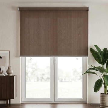 vidaXL Buitenrolgordijn 90% UV-blok Taupe 60 x 230 cm HDPE, Verzenden, Nieuw