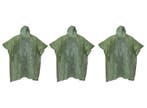 3 Benson Regenponchos - One size - Groen, Verzenden, Nieuw