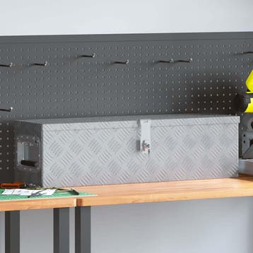 vidaXL Aluminium kist 80,5x22x22 cm zilverkleurig, Verzenden, Nieuw
