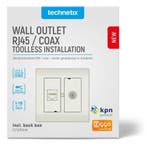 Technetix CL50-combi TV + RJ45 WCD einddoos, Ophalen of Verzenden, Nieuw, Stopcontact