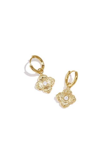 Goudlief Oorringetjes sierlijk klavertje en steentje, Sieraden, Tassen en Uiterlijk, Oorbellen, Verzenden, Nieuw, Zilver, Overige materialen