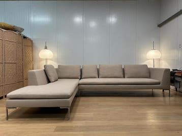 NIEUW BB Italia Charles Hoekbank + GARANTIE NP €12750, Hoekbank, Ophalen of Verzenden, Vierpersoons of meer, Design Bank Bankstel Zetel Hoekbank B&B Italia
