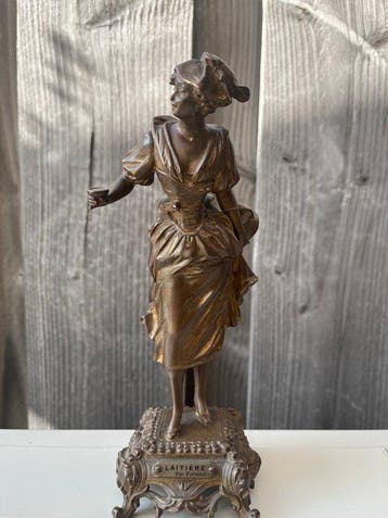 Ferrand - sculptuur, Laitière - 20 cm - Zinklegering, Antiek en Kunst