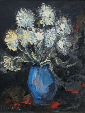 Paul Permeke (1918-1990) - Vaas met bloemen, Antiek en Kunst