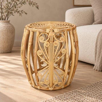 Kruk - Japandi - Hout, Rattan, Antiek en Kunst