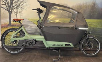 Als Nieuwe Lovens Explorer Bakfiets met Riem en Regenhuif, Ophalen of Verzenden, Zo goed als nieuw, 50 km per accu of meer, Overige merken