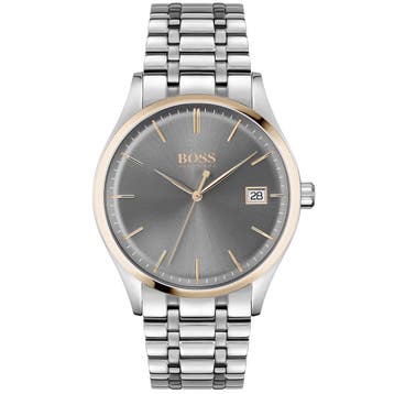 Hugo Boss heren horloge 1513834 - zilver staal armband -, Nieuw