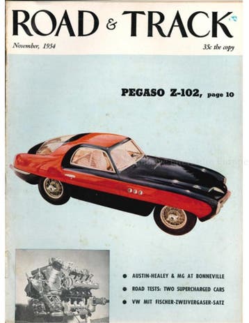 1954 ROAD AND TRACK MAGAZINE NOVEMBER ENGELS, Nieuw, Author