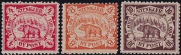 Noorwegen 1900 - Lokaal Post Stenkier Orso serie van 3, Gestempeld