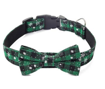 Halsband met strik voor hond - Kerstmis Groen, Dieren en Toebehoren, Ophalen of Verzenden, Nieuw