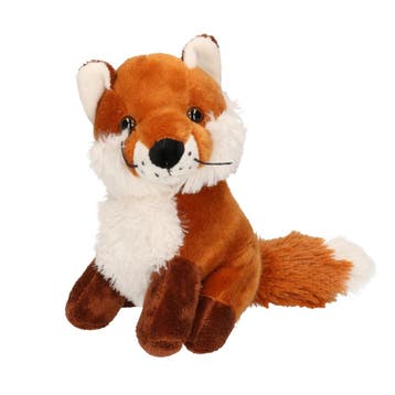 Pluche vos knuffel zittend 20 cm - Knuffel vossen, Verzenden, Nieuw