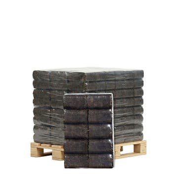 Nachtbriketten halve pallet 49 zakken x 10kg (490kg), Minder dan 3 m³, Ophalen of Verzenden, Overige houtsoorten, Blokken